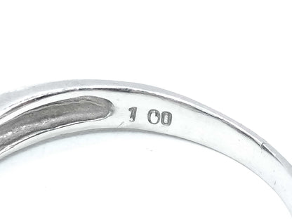S1.00ct D0.16ct Pt900 4.4g Ring 