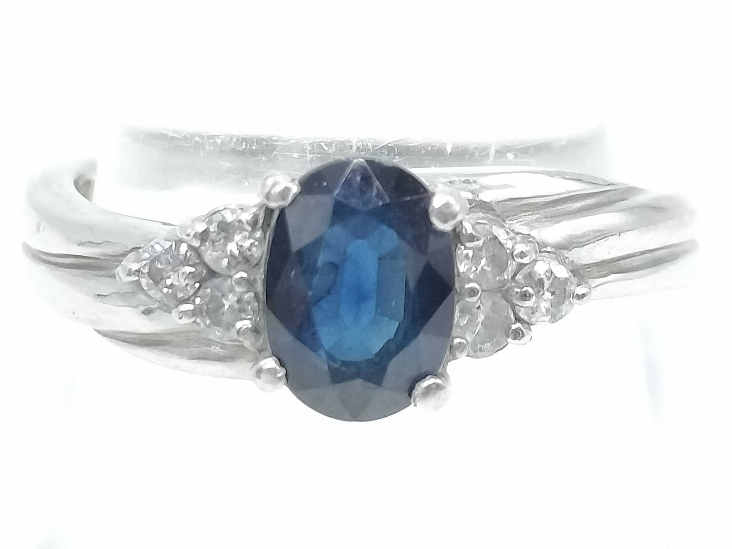 S1.00ct D0.16ct Pt900 4.4g Ring 
