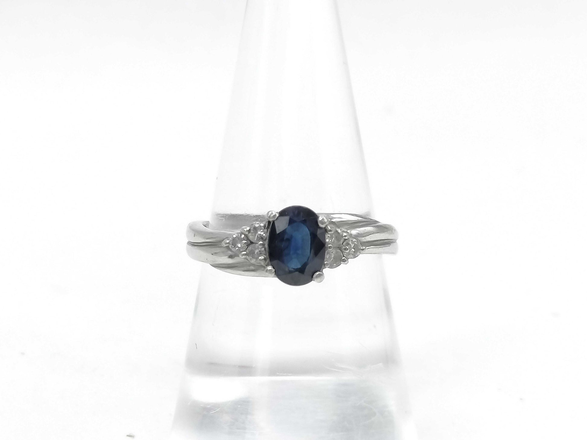 S1.00ct D0.16ct Pt900 4.4g Ring 