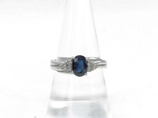 S1.00ct D0.16ct Pt900 4.4g Ring 