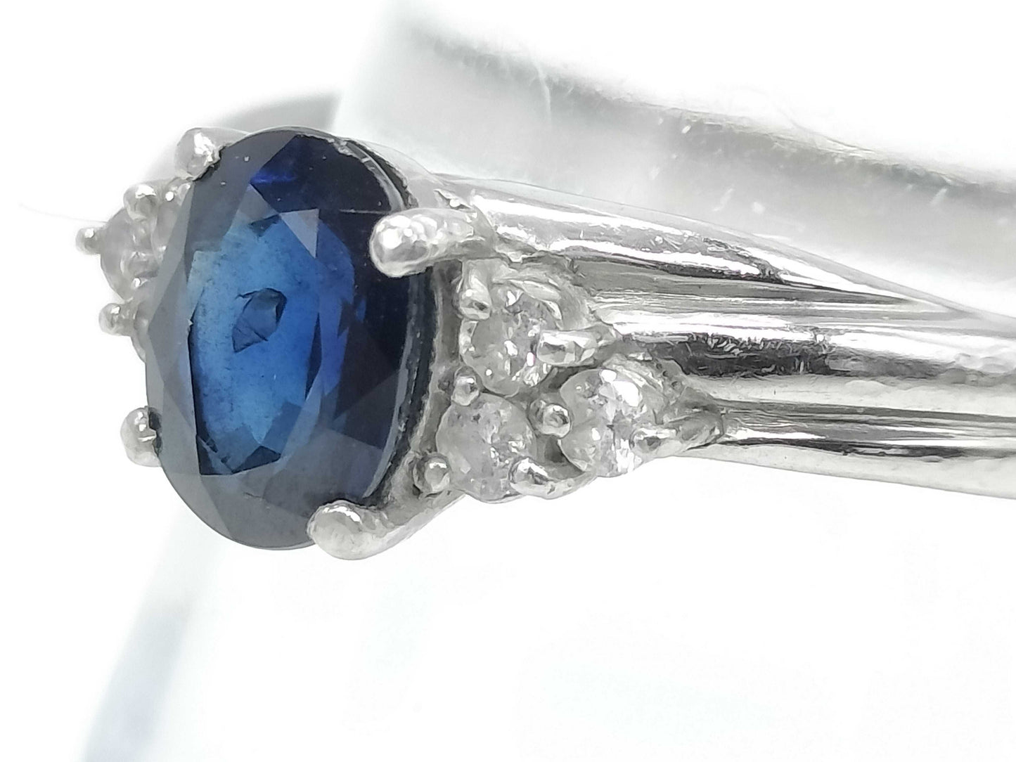 S1.00ct D0.16ct Pt900 4.4g Ring 