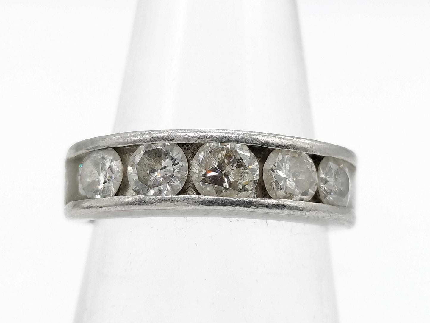 D1.00ct Pt900 4.6g Ring 