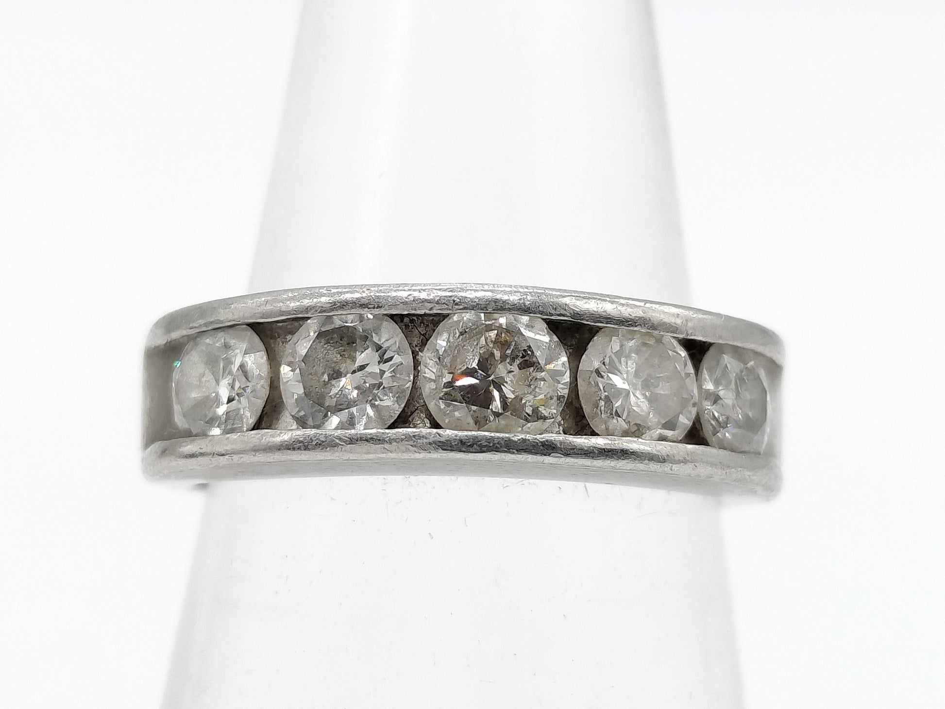 D1.00ct Pt900 4.6g Ring 