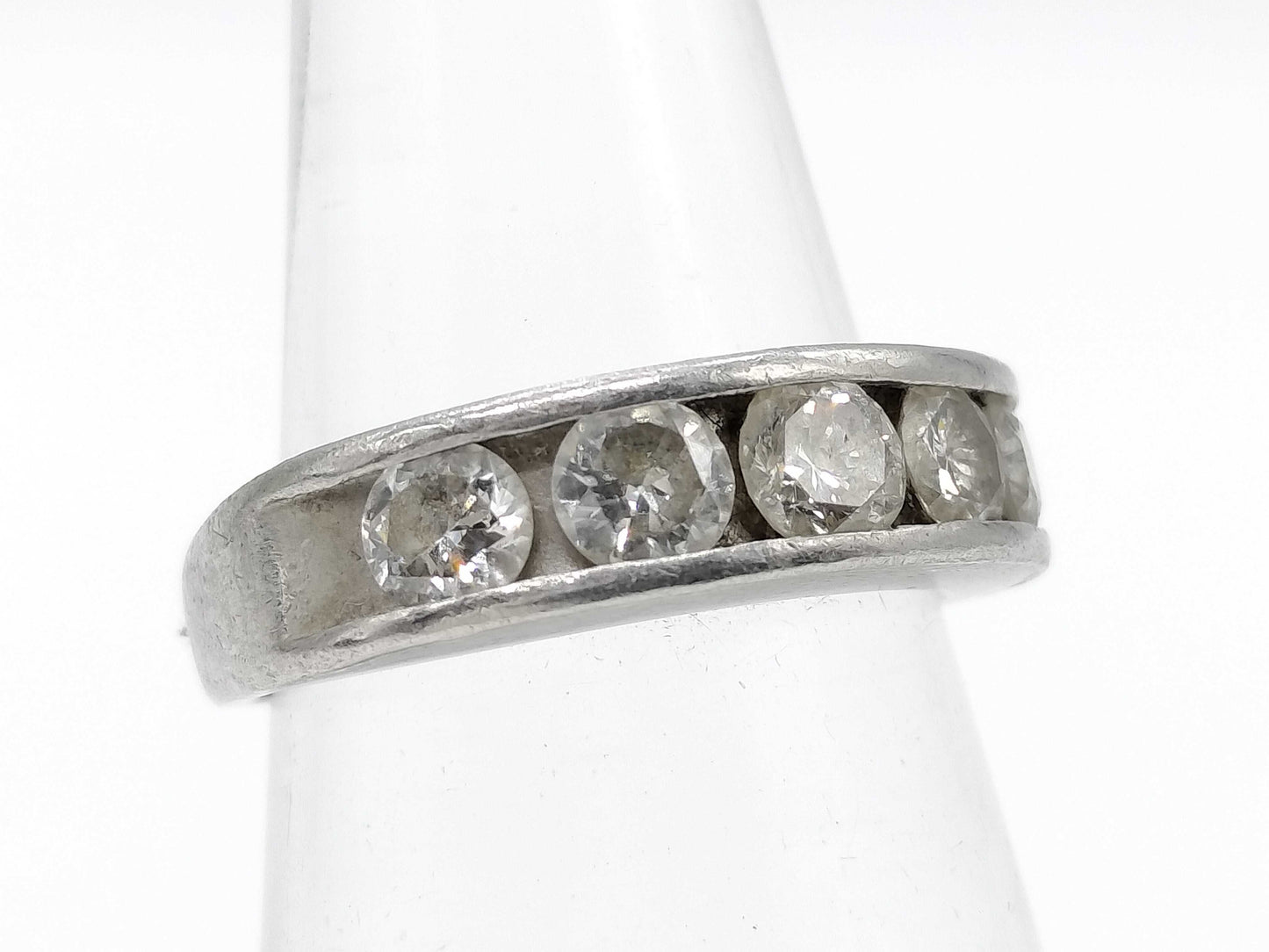 D1.00ct Pt900 4.6g Ring 