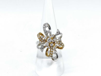 D1.00ct Pt900/K18 9.1g Ring 