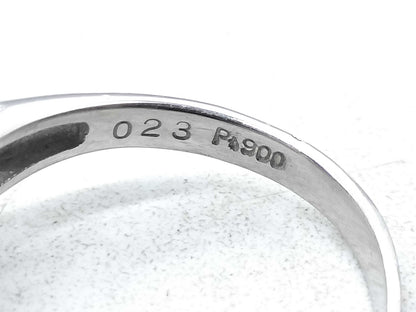 E0.27ct D0.23ct Pt900 3.6g Ring 