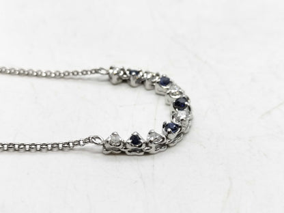 Sapphire and Diamond PT850 Necklace 4.3g 