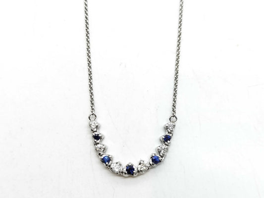 Sapphire and Diamond PT850 Necklace 4.3g 