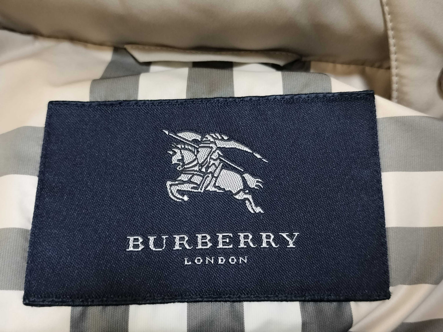 BURBERRY Down Coat Padded Hoodie Nova Check Fur Coat