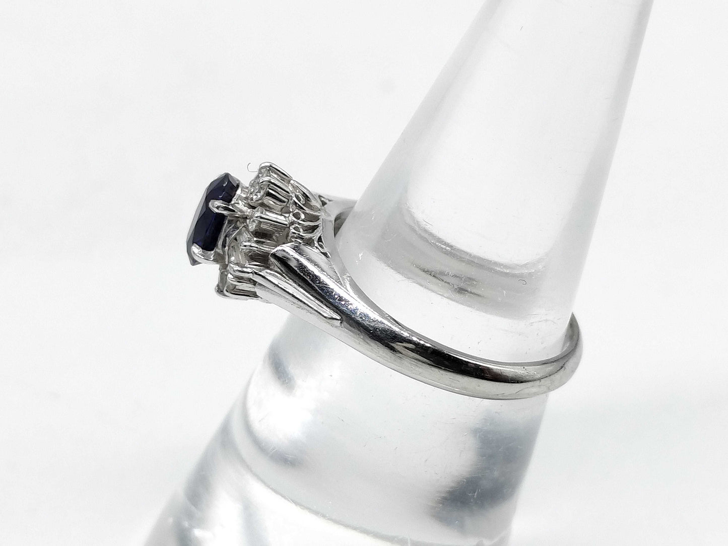 S 0.74ct D 0.24ct Pt900 5.2g Ring 