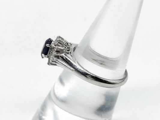 S 0.74ct D 0.24ct Pt900 5.2g Ring 