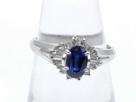 S 0.74ct D 0.24ct Pt900 5.2g Ring 