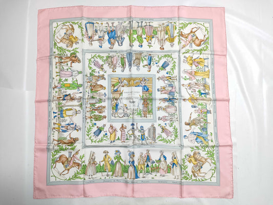 HERMES Carre COSTUMES CIVILS ACTUELS Scarf without tag