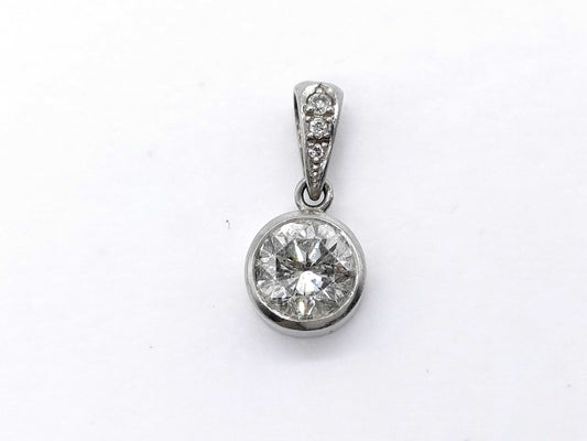 D1.16ct FD0.03ct Pt100 2.4g Pendant Top 