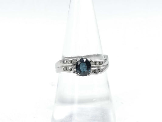 S1.04ct D0.14ct Pt850 4.4g Ring 