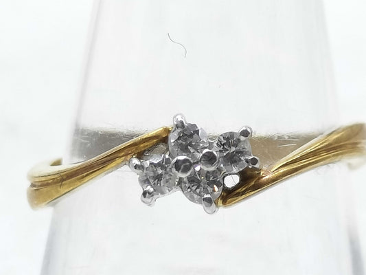 D0.16ct K18/Pt900 2.4g Ring 