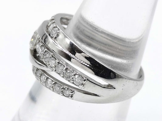 D0.39ct FD0.79ct Pt900 7.6g Ring 