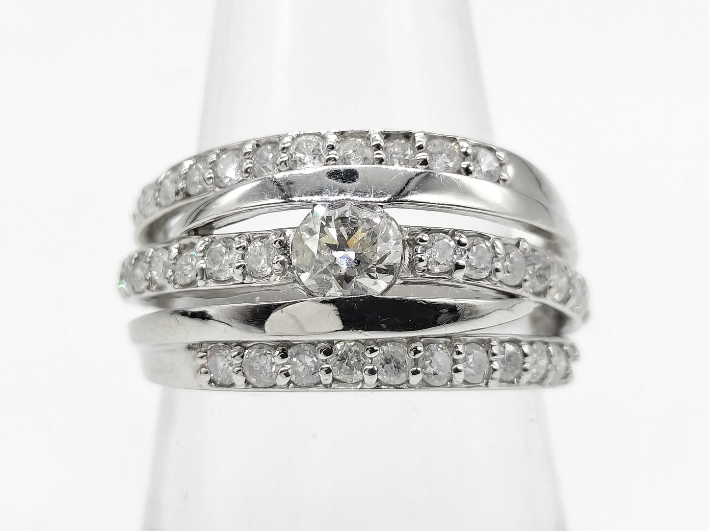 D0.39ct FD0.79ct Pt900 7.6g Ring 