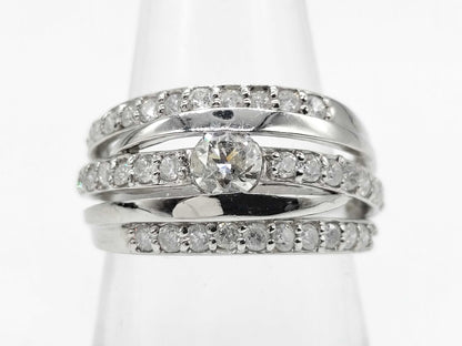D0.39ct FD0.79ct Pt900 7.6g Ring 