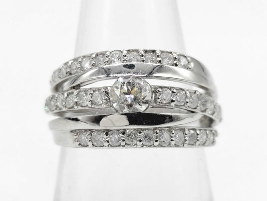 D0.39ct FD0.79ct Pt900 7.6g Ring 