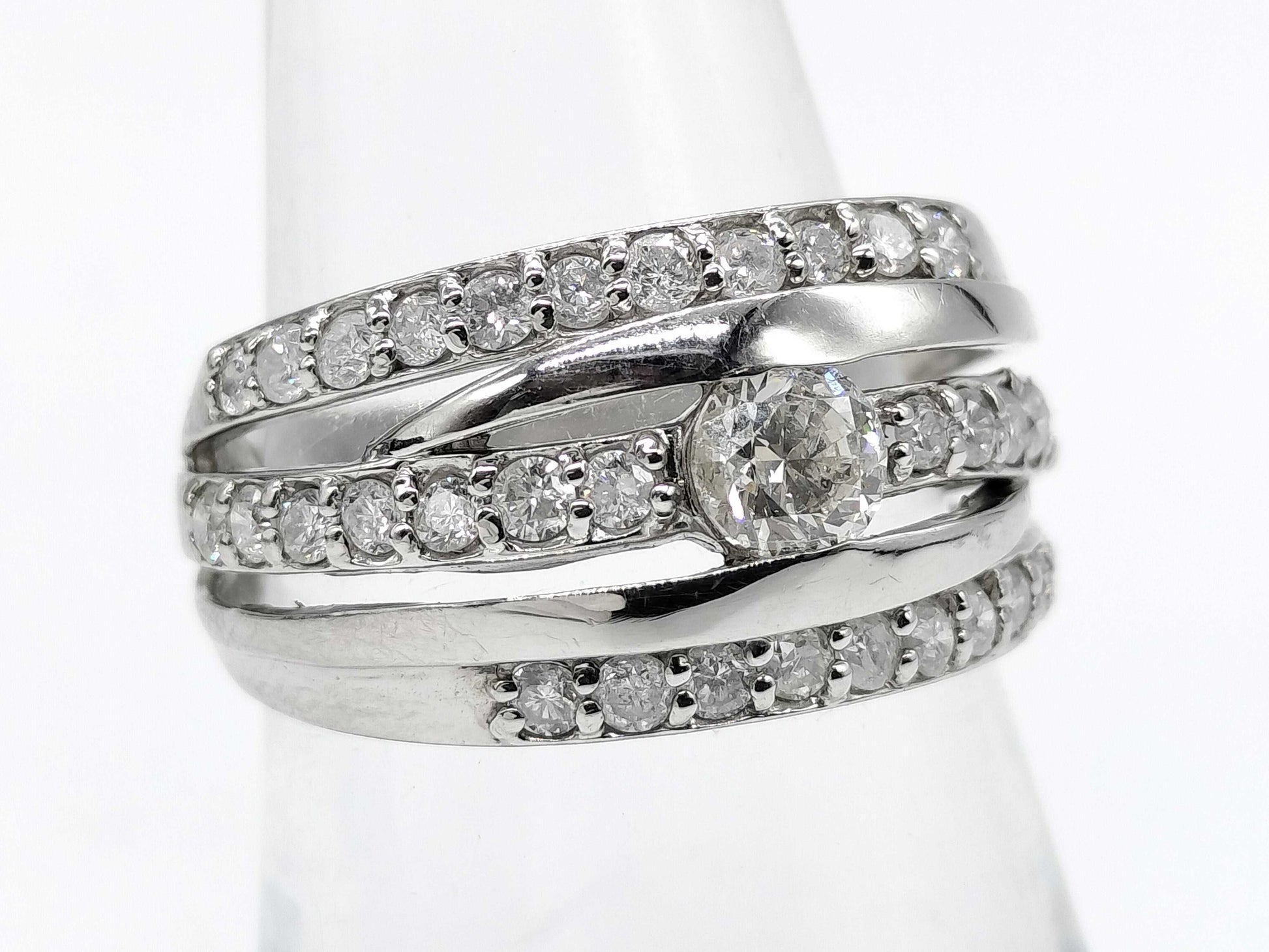 D0.39ct FD0.79ct Pt900 7.6g Ring 