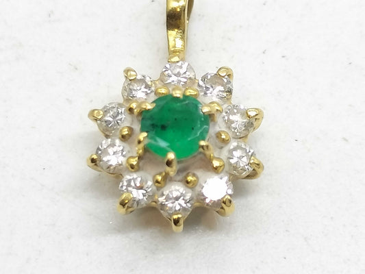 E0.12ct D0.19ct K18 0.8g Pendant Top 