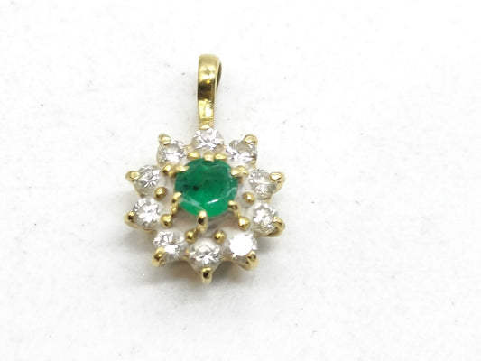 E0.12ct D0.19ct K18 0.8g Pendant Top 