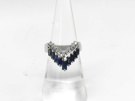 S1.27ct D0.13ct Pt900 7.2g Ring 