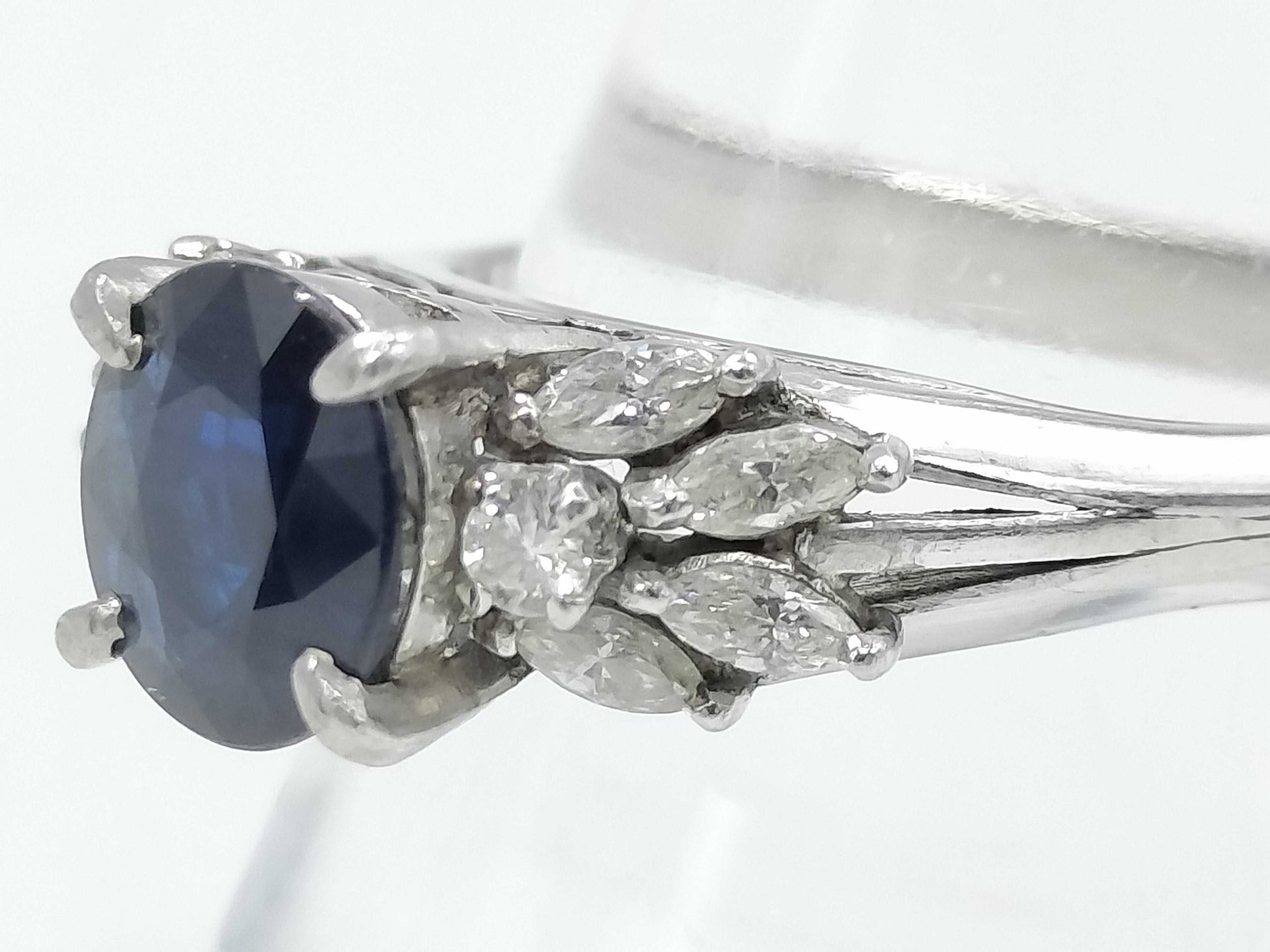 S1.31ct D0.36ct Pt900 7.2g Ring 