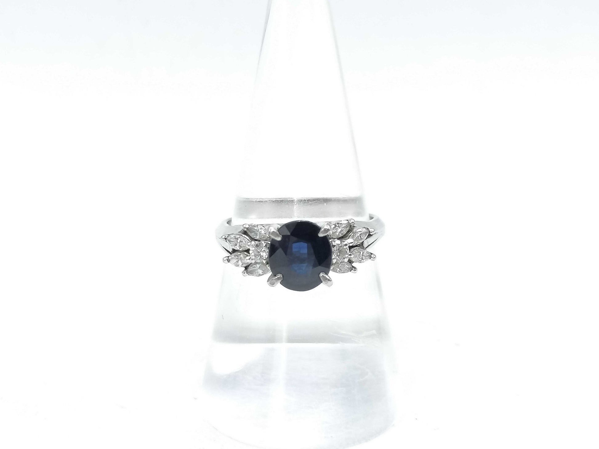 S1.31ct D0.36ct Pt900 7.2g Ring 