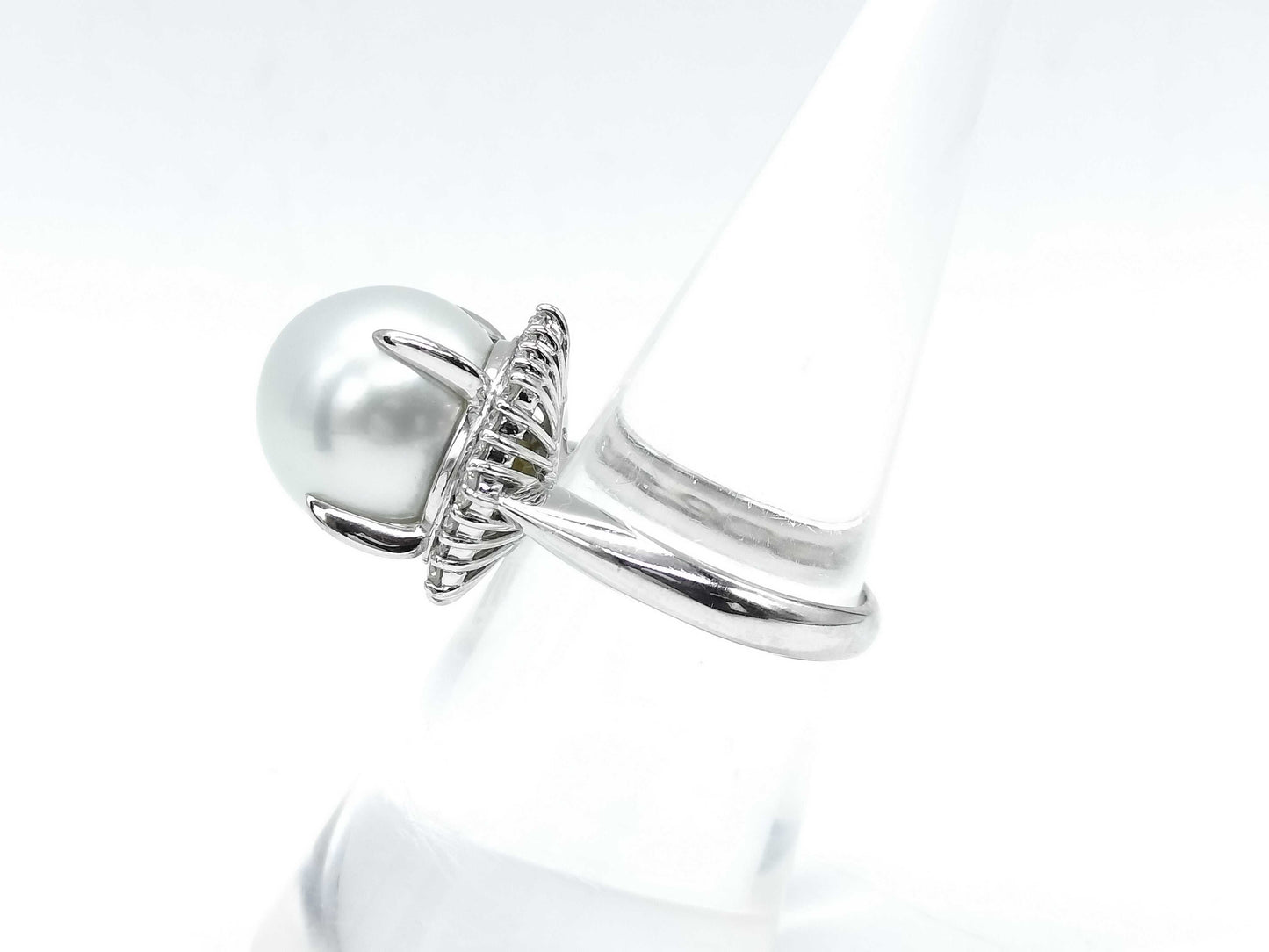 Pearl, Diameter: Approx. 12.2mm, D0.50ct, Pt900, 10.0g, Ring 