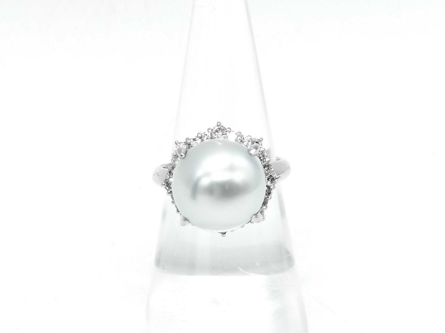 Pearl, Diameter: Approx. 12.2mm, D0.50ct, Pt900, 10.0g, Ring 