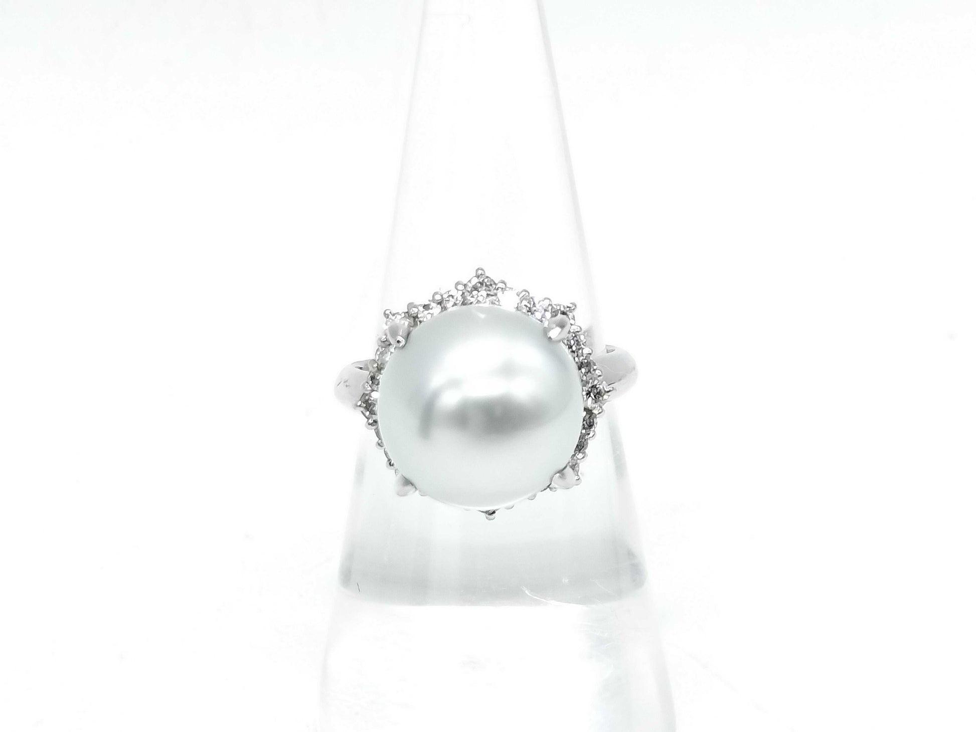 Pearl, Diameter: Approx. 12.2mm, D0.50ct, Pt900, 10.0g, Ring 