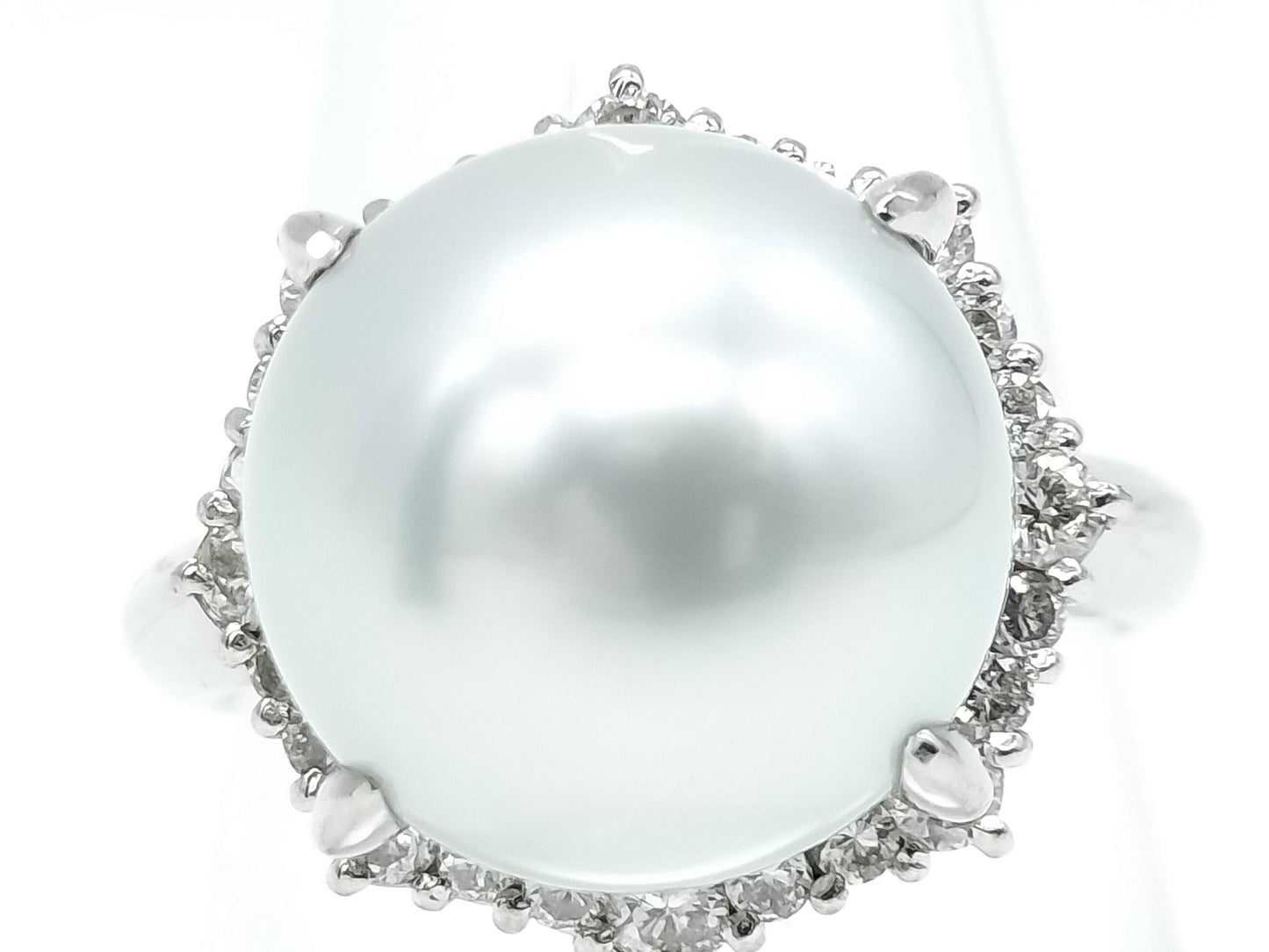 Pearl, Diameter: Approx. 12.2mm, D0.50ct, Pt900, 10.0g, Ring 