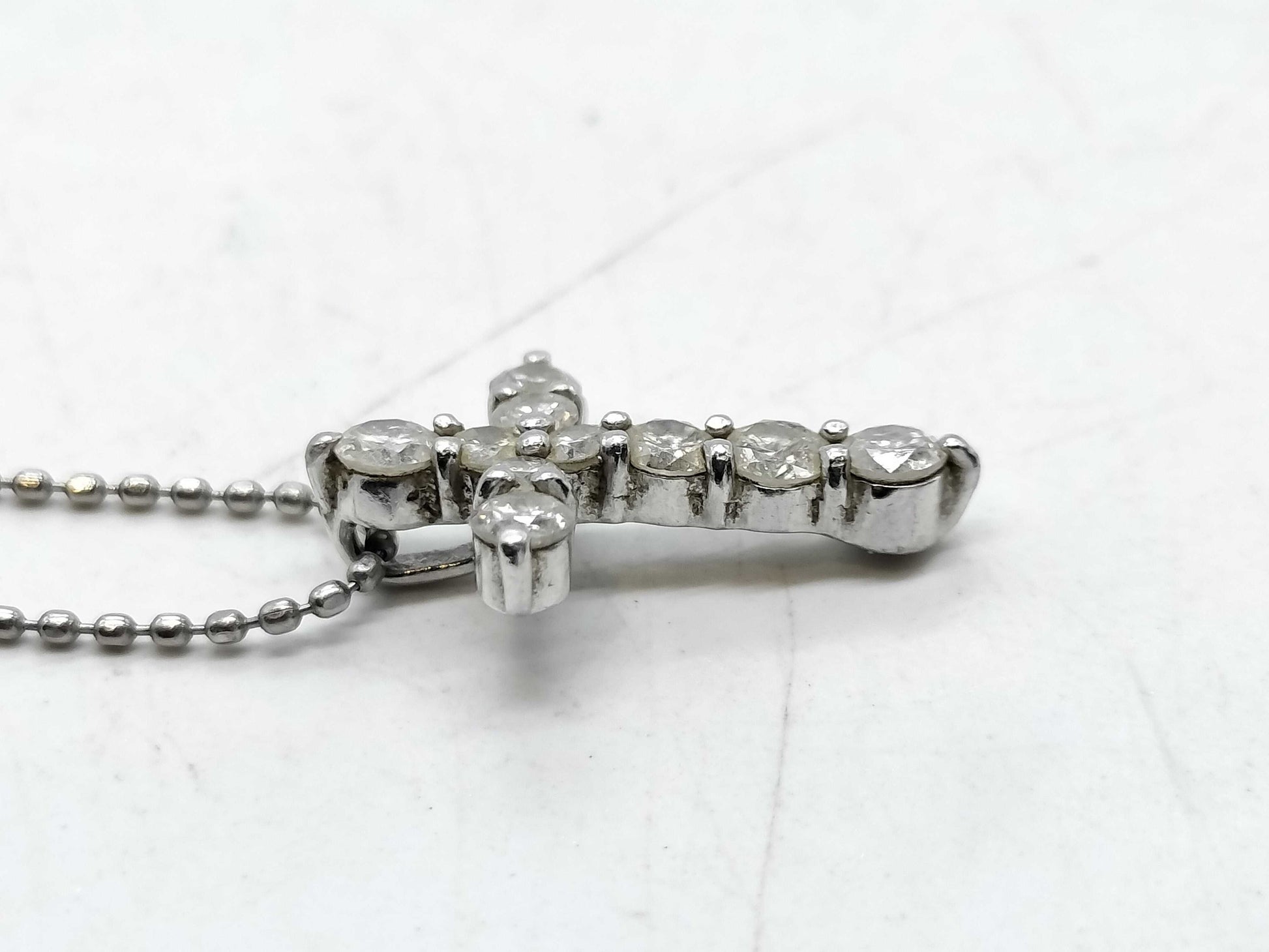 D0.50ct Pt900/Pt850 2.8g Necklace 