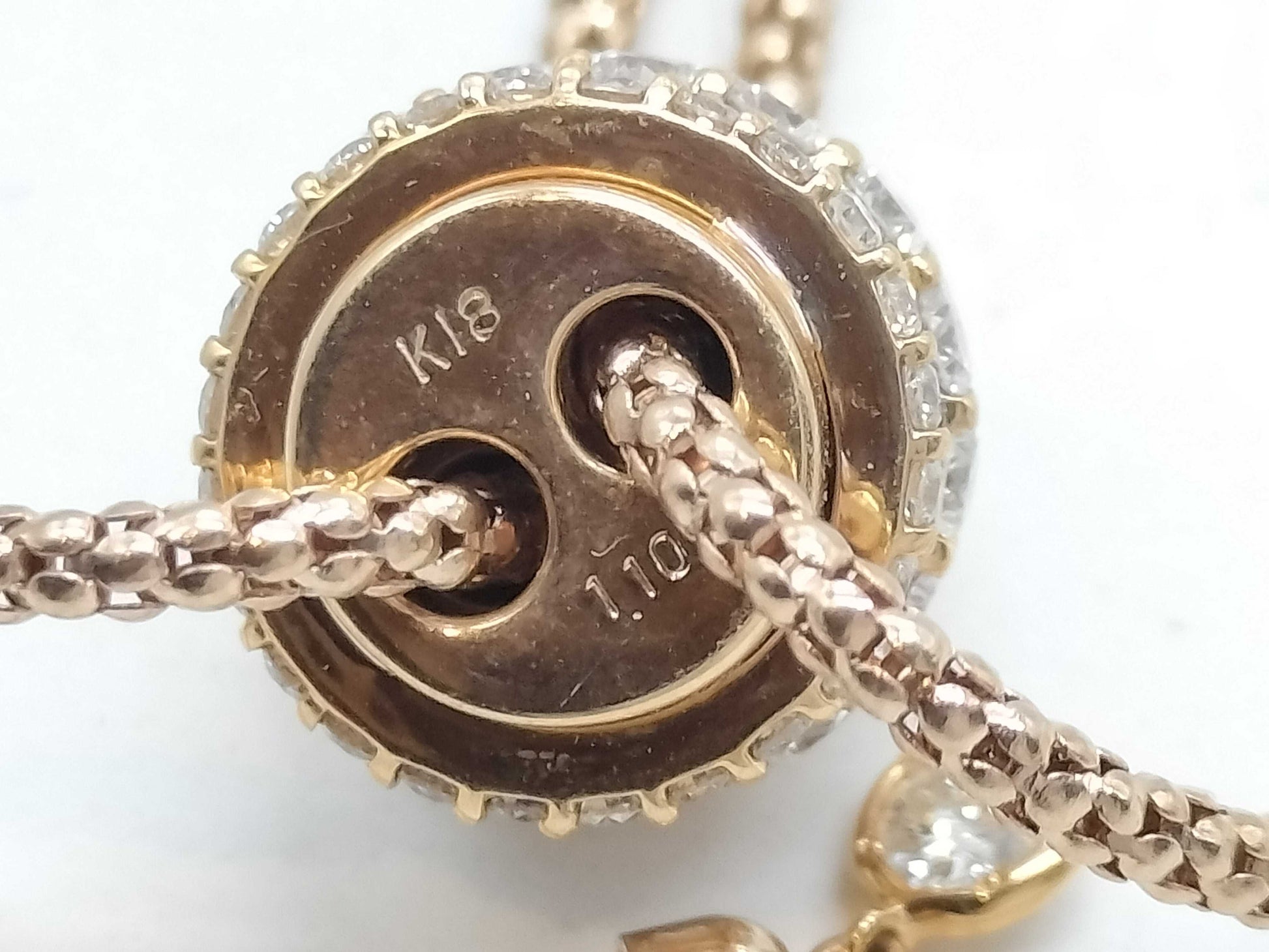 D1.10ct K18 13.3g Necklace 