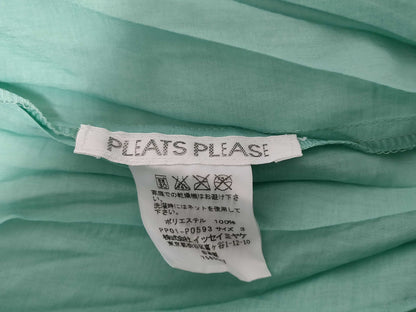 ISSEY MIYAKE Pleated Pleated Long Sleeve Shirt Emerald Green Button Shirt