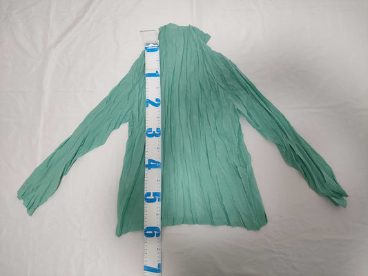 ISSEY MIYAKE Pleated Pleated Long Sleeve Shirt Emerald Green Button Shirt