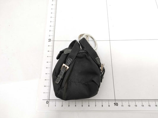 PRADA Nylon Key Charm Backpack Black Key Case/Key Holder