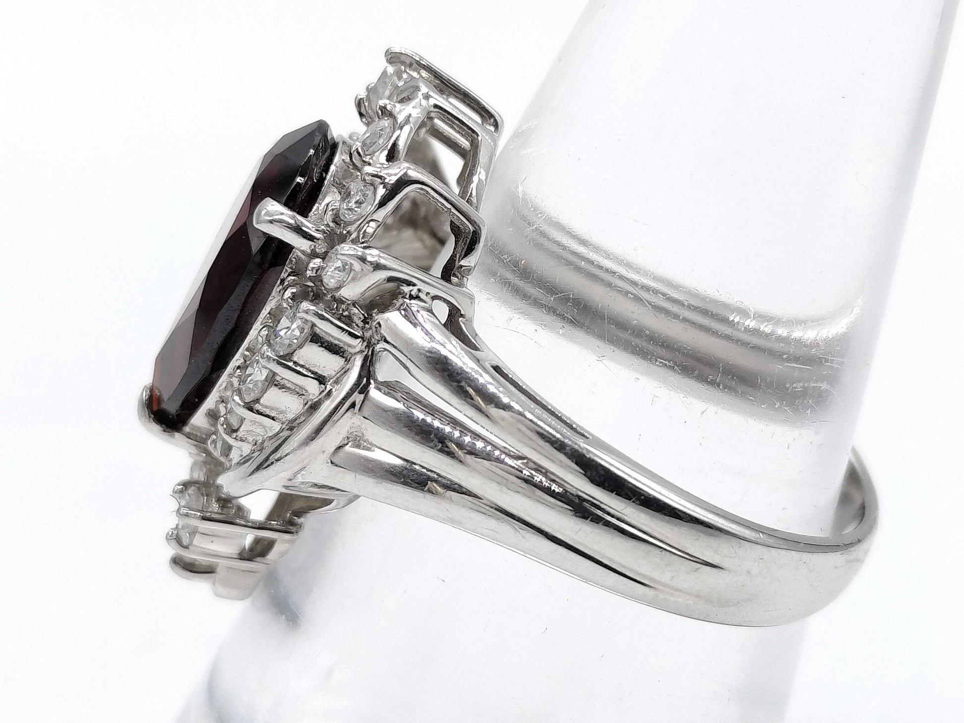 G3.39ct D0.35ct Pt900 7.4g Ring 