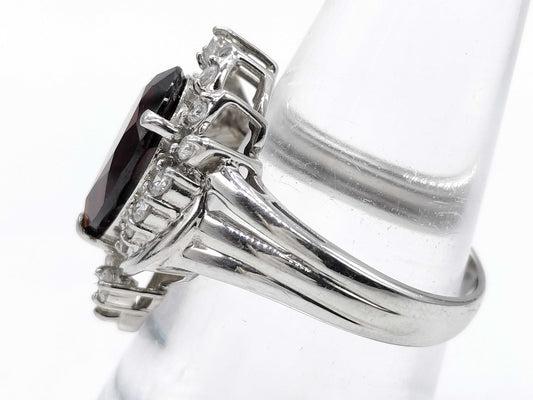 G3.39ct D0.35ct Pt900 7.4g Ring 