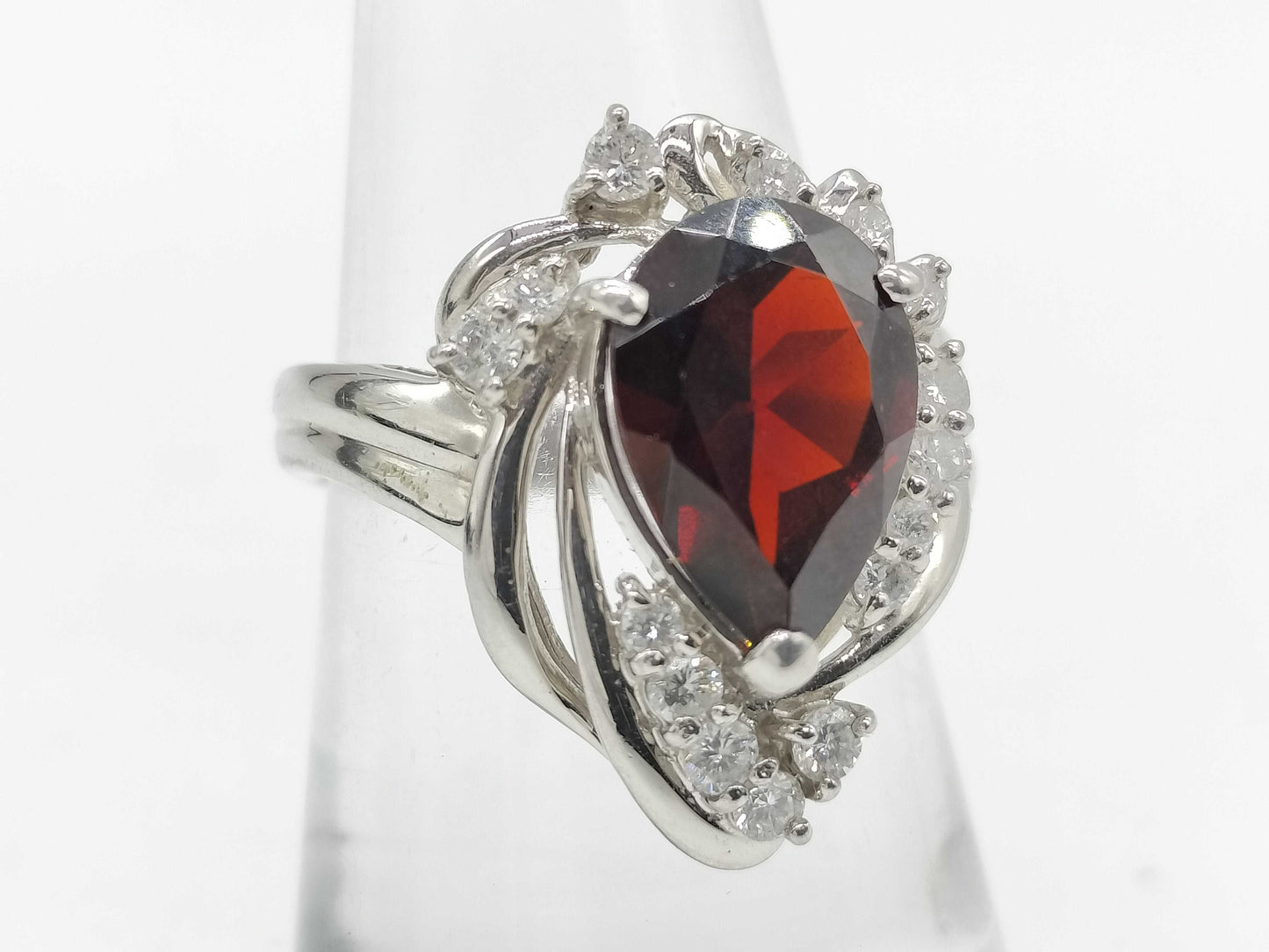 G3.39ct D0.35ct Pt900 7.4g Ring 