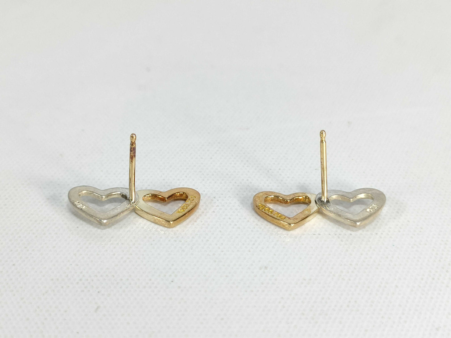 Tiffany & Co. 750 x SV925 Combination Double Heart Earrings