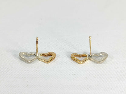 Tiffany & Co. 750 x SV925 Combination Double Heart Earrings