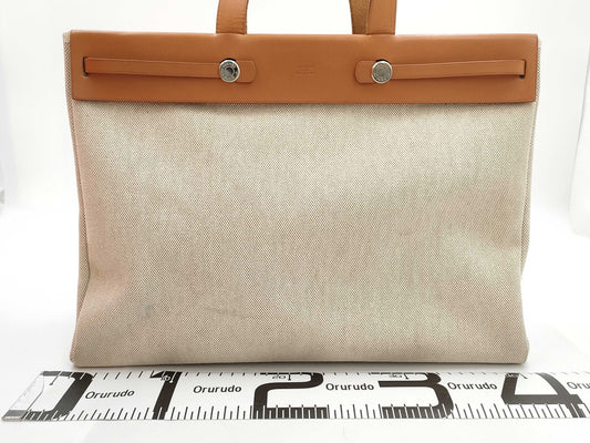 HERMES Ale Bag Cabass □F Engraving Handbag