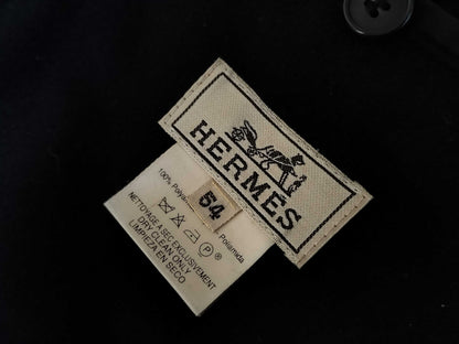 HERMES Polyester Duffle Coat Hoodie Size 54 Coat