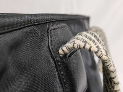 Tory Burch Nylon Tote Perforated Logo Black Tote Bag