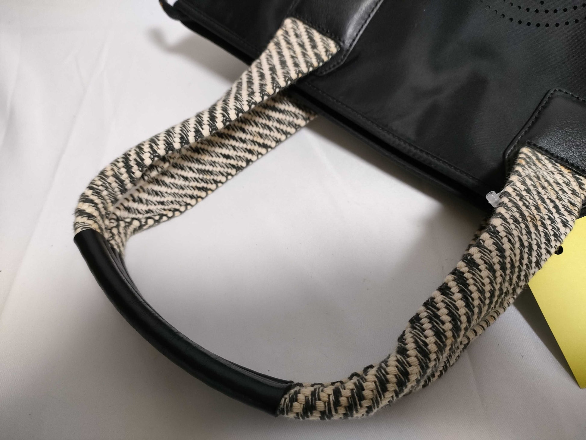 Tory Burch Nylon Tote Perforated Logo Black Tote Bag