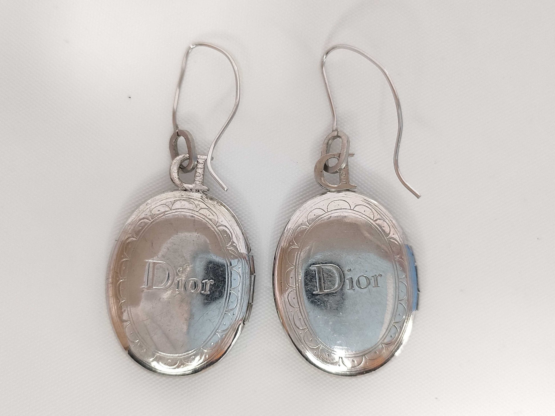 Dior Oval Locket Earrings Other Accessories