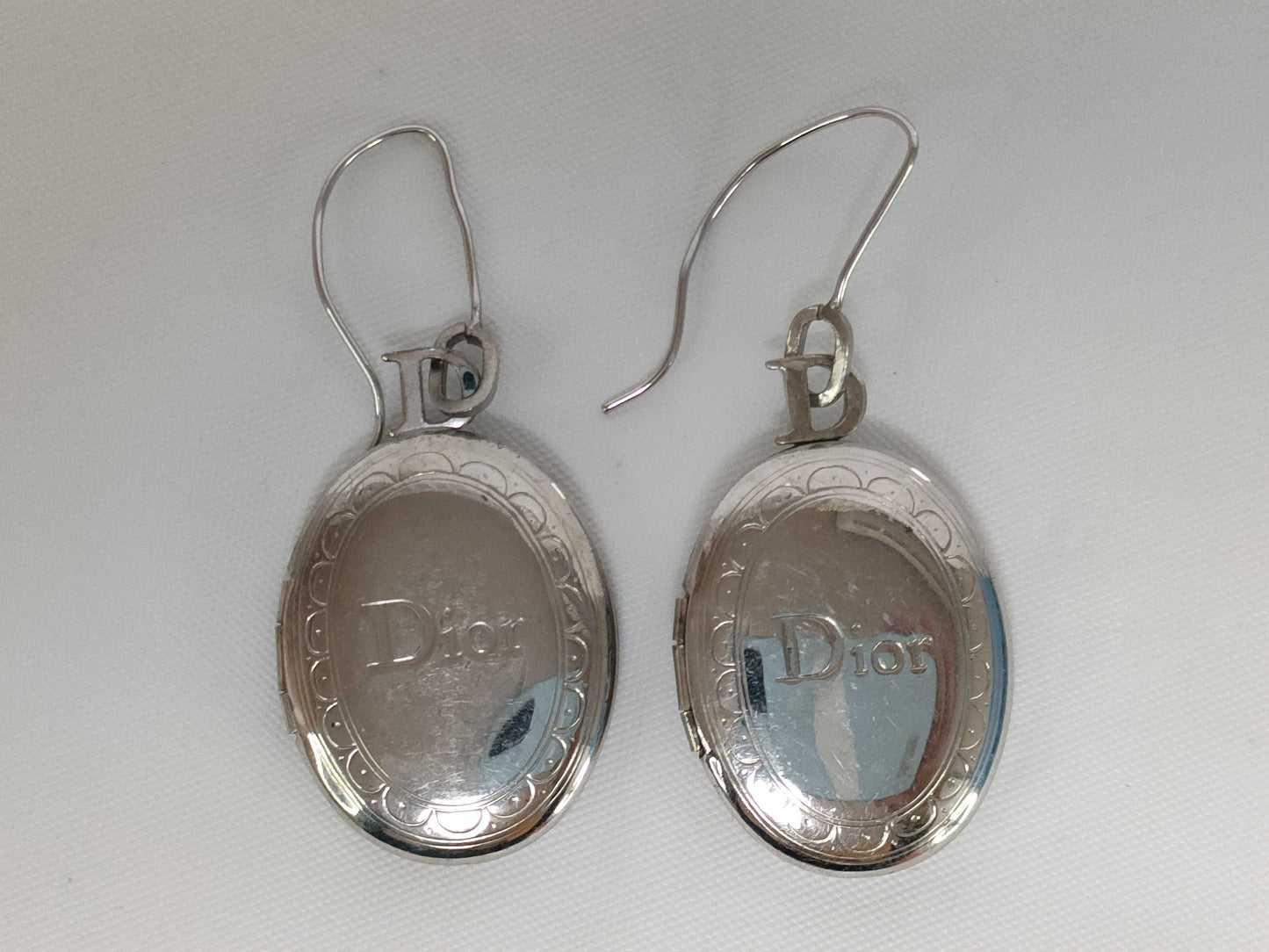 Dior Oval Locket Earrings Other Accessories